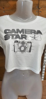 Women's Camera Star Crop Tops